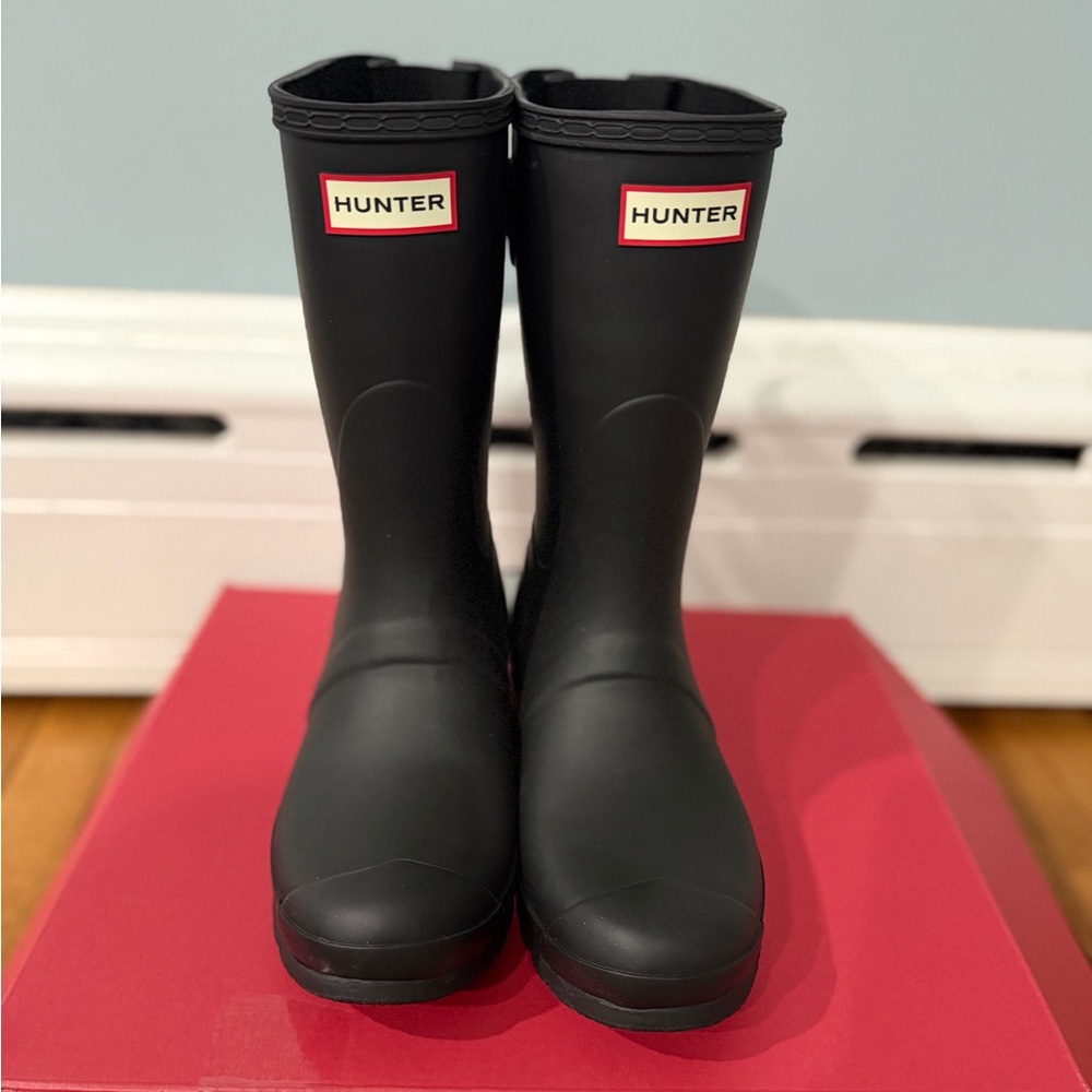 Hunter Matte Black Rain Boots